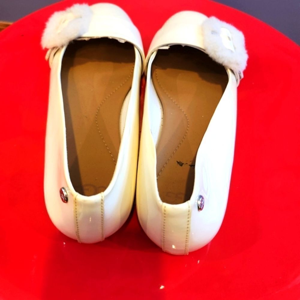 UGG Cream Loafers with Fuzzy Detail - Picture 2 of 6